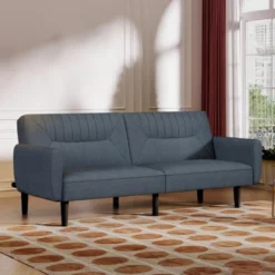 Dyonery 75.8" Linen Fabric Comfy Futon Couch Bed For Living Room 3 Seater Convertible Sleeper Sofa With Adjustable Backrests Modern Folding Loveseat 19 Dyonery 75.8" Linen Fabric Comfy Futon Couch Bed For Living Room 3 Seater Convertible Sleeper Sofa With Adjustable Backrests Modern Folding Loveseat -Baxton Studio Shop GUEST 0941ed40 8842 4094 bb1b 4c60684a04a2