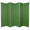6 Ft. Tall Woven Fiber Room Divider 6 Panels - Oriental Furniture