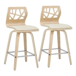 Set Of 2 Folia Upholstered Counter Height Barstools - Lumisource 25 Set Of 2 Folia Upholstered Counter Height Barstools - Lumisource -Baxton Studio Shop GUEST 09e92fee e116 42a9 9bb2 85e560a87b06