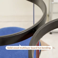 Folding Dining Chair Upholstered Dinner Chair Armchair With Padded Seat&Chrome Frame, Blue/Red - Modernluxe -Baxton Studio Shop GUEST 09ee733e 54a3 42ca b4ef 68efe81ee14c