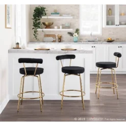 Set Of 2 Rhonda Glam Counter Height Barstools - LumiSource -Baxton Studio Shop GUEST 0a03ed98 aaf6 4d4d 860d 83e2bee9615d