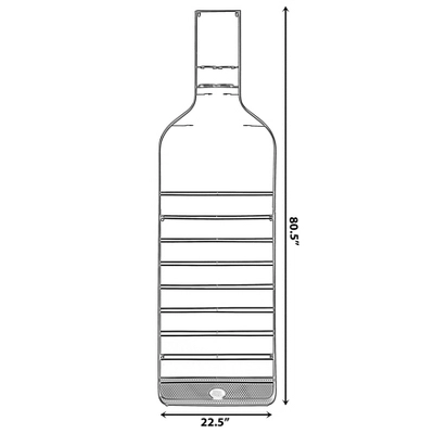 VintiquewiseBig Vintage Decorative Metal Bottle Shaped Wine Bottle Holder For Living Room, Dining, Or Entryway 3 VintiquewiseBig Vintage Decorative Metal Bottle Shaped Wine Bottle Holder For Living Room, Dining, Or Entryway - Image 3