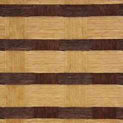 Two-Tone Natural Fiber Room Divider - Oriental Furniture