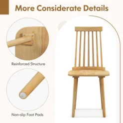 Costway Windsor Dining Chairs Set Of 2/4 Dining Chairs With High Spindle Back Natural 15 Costway Windsor Dining Chairs Set Of 2/4 Dining Chairs With High Spindle Back Natural -Baxton Studio Shop GUEST 0a7b6fe6 d3dd 492e acb5 81501261efd2