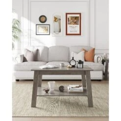 31.49” Rustic Coffee Table - 2-Tier Modern Farmhouse Side Table For Living Room, Home, Office & Outdoor 23 31.49” Rustic Coffee Table - 2-Tier Modern Farmhouse Side Table For Living Room, Home, Office & Outdoor -Baxton Studio Shop GUEST 0addb492 5574 4b11 bd47 f4aaaa489645
