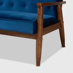 Sorrento Velvet Upholstered Wooden 3 Seater Sofa Navy Blue/Brown - Baxton Studio 12 Sorrento Velvet Upholstered Wooden 3 Seater Sofa Navy Blue/Brown - Baxton Studio -Baxton Studio Shop GUEST 0b31ea2b 56c2 42d2 8d95 002309fb7ac8