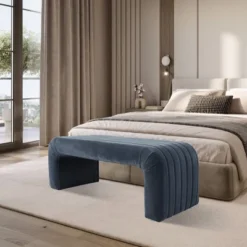 HomePop Arch Channel Bench -Baxton Studio Shop GUEST 0b33e9e8 64e9 416f beb6 9aa9f479b58b