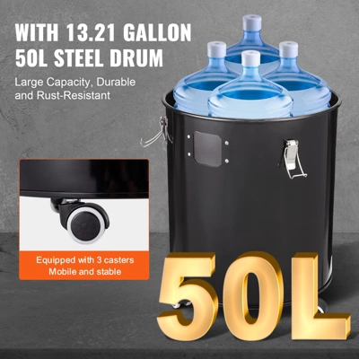 VEVOR Cyclone Dust Separator With Metal Tank, 4" Retrofit Cyclone Separator For Dust Collectors, ABS Dust Deputy With 2" Hole O.D. Connector, Black 5 VEVOR Cyclone Dust Separator With Metal Tank, 4" Retrofit Cyclone Separator For Dust Collectors, ABS Dust Deputy With 2" Hole O.D. Connector, Black - Image 5
