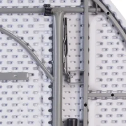 Emma And Oliver 5.89-Foot Round Bi-Fold Granite White Plastic Banquet Folding Table With Handle -Baxton Studio Shop GUEST 0ba8b7ad 6a6e 4729 b3ba 3d06d527cca7 1