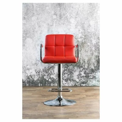 Ethan Adjustable Swivel Barstool With Arms - Furniture Of America 1 Ethan Adjustable Swivel Barstool With Arms - Furniture Of America