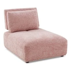 HOMES: Inside + Out 5pc Povoa 159" Modular Curved Sectional Sofa Modern Chenille With Extendable Backrest Pink -Baxton Studio Shop GUEST 0bbd74e6 08bb 4814 90df 3cd5ea628129