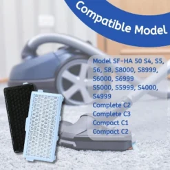 Nispira SF-HA50 SF-AA50 HEPA AirClean Vacuum Filter Replacement For Miele Bagged Canister Cleaner Compact C2/ C1 C2/ C3, S4 S5 S6 S8 S8000, 9 Packs -Baxton Studio Shop GUEST 0bd828e8 672c 46c6 a222 41a0c4401e05