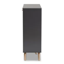 Kelson Wood 3 Door Cabinet Dark Gray/Gold - Baxton Studio -Baxton Studio Shop GUEST 0c4a5810 0c35 48f7 9c52 9fdd6006120e