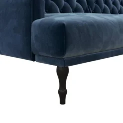 Lyla Upholstered Velvet Futon Blue - Room & Joy -Baxton Studio Shop GUEST 0c66fd6b 1229 4321 a8a2 1a774983b390