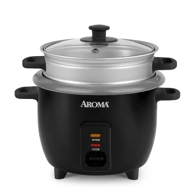 Aroma 6 Cup Rice Cooker With Outer Steam Tray Black: 2 Quart, One-Touch, Nonstick, Includes Accessories 12 Aroma 6 Cup Rice Cooker With Outer Steam Tray Black: 2 Quart, One-Touch, Nonstick, Includes Accessories - Image 12