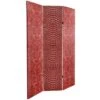 6" Double Sided Snake Print Canvas Room Divider - Oriental Furniture