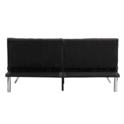 SKRAN Futon Sofa Bed With Wood Frame,stainless Leg For Small Space Living Room, Bedroom Office,espresso -Baxton Studio Shop GUEST 0d14c8a6 b264 4d38 9647 a7595f2d3609