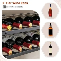 MOEPISY 5 Tier Wine Rack With Glasses Holder -Baxton Studio Shop GUEST 0d45d06c da52 4dc4 8a7d 97169c31ae4b