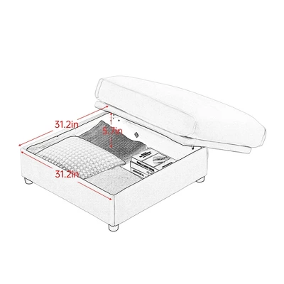 Modular Sectional Sofa With Storage, Extra Large U Shaped Sectional Couch For Living Room, Convertible Modular Sofa Couch With Storage Ottoman 7 Modular Sectional Sofa With Storage, Extra Large U Shaped Sectional Couch For Living Room, Convertible Modular Sofa Couch With Storage Ottoman - Image 7