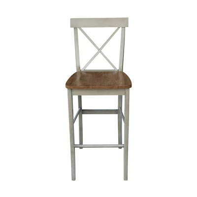 30" X Back Barstool - International Concepts 1 30" X Back Barstool - International Concepts