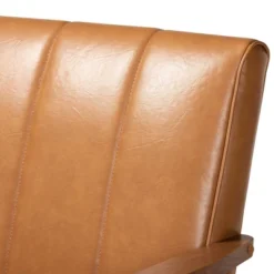 Nikko Mid-Century Faux Leather Upholstered Wood Loveseat Walnut/Brown - Baxton Studio 10 Nikko Mid-Century Faux Leather Upholstered Wood Loveseat Walnut/Brown - Baxton Studio -Baxton Studio Shop GUEST 0dff91cd 4ec2 4324 b13b 00b4cbc41162