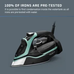 Rowenta Steam Force Steam Iron, 1800W, Stainless Steel Soleplate, Black And Blue -Baxton Studio Shop GUEST 0e3fde57 0b8b 49de a7c4 6619511d6294
