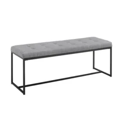 48" Upholstered Bench With Metal Base - Saracina Home 14 48" Upholstered Bench With Metal Base - Saracina Home -Baxton Studio Shop GUEST 0ecb7066 929d 49ba a656 0e82214b60dd