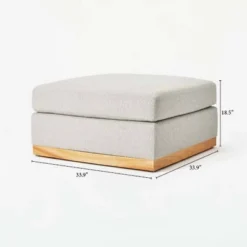 Woodland Hills Modular Sectional Ottoman Light Gray - Threshold™ Designed With Studio McGee -Baxton Studio Shop GUEST 0ed068aa 7686 4196 a244 18c08b84b454