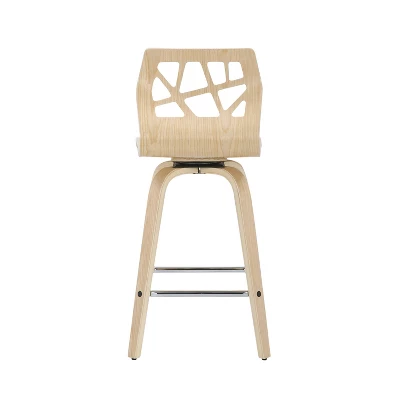 Set Of 2 Folia Upholstered Counter Height Barstools - Lumisource 4 Set Of 2 Folia Upholstered Counter Height Barstools - Lumisource - Image 4