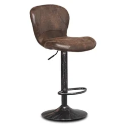 Costway Set Of 4 Adjustable Retro Swivel Bar Stools W/ Backrest & Footrest Brown 15 Costway Set Of 4 Adjustable Retro Swivel Bar Stools W/ Backrest & Footrest Brown -Baxton Studio Shop GUEST 0f8d82ad a7b1 4cad 81af 055da847cb73
