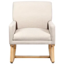 Costway Mid Century Fabric Rocking Chair Upholstered Accent Armchair Lounge Chair Beige/Gray 16 Costway Mid Century Fabric Rocking Chair Upholstered Accent Armchair Lounge Chair Beige/Gray -Baxton Studio Shop GUEST 0fbdc2d3 5df0 4bb6 805a 994e07edaba6
