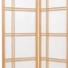 6 Ft. Tall Double Cross Shoji Screen - Natural (4 Panels)
