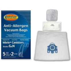 EnviroCare Replacement Allergen Vacuum Cleaner Dust Bags Made To Fit Miele AirClean 3D Canisters Style GN 5 Pack With 2 Filters -Baxton Studio Shop GUEST 0fedfffc bf51 4577 a94d c9eba0e6c310