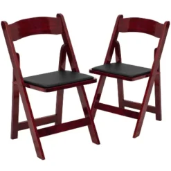 Flash Furniture 2 Pack HERCULES Series Wood Folding Chair With Vinyl Padded Seat -Baxton Studio Shop GUEST 0ff26685 702e 4a6e 8252 4ac2e0335f1a