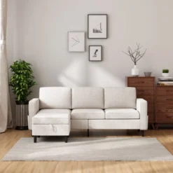 Mjkone Convertible Sectional Sofa Couch, 3-Seat L-Shaped Sofa With Storage Ottoman 28 Mjkone Convertible Sectional Sofa Couch, 3-Seat L-Shaped Sofa With Storage Ottoman -Baxton Studio Shop GUEST 1007aad3 6f98 460d 8720 da0c139e78e9