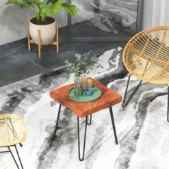 Costway Square End Table Accent Side Table Reclaimed Teak Wood Plant Stand Patio Rustic 12 Costway Square End Table Accent Side Table Reclaimed Teak Wood Plant Stand Patio Rustic -Baxton Studio Shop GUEST 1083099c 9f7e 4496 a15f f753e0593b4b