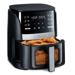Gourmia 6-Qt Digital Window Air Fryer With 12 Presets & Guided Cooking Black: Stainless Steel, 1-Year Warranty -Baxton Studio Shop GUEST 108e9ed8 f026 493b 8e76 36b4811145e9