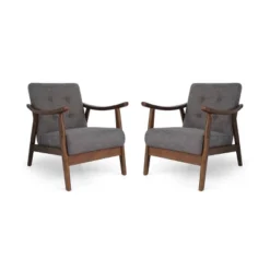 Set Of 2 Chabani Mid-Century Modern Accent Chair - Christopher Knight Home -Baxton Studio Shop GUEST 10eda0cf 49b1 4301 80d8 70c0f98e5c5e