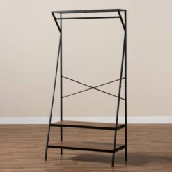 Laima Distressed Wood And Metal Finished Entryway Coat Hanger Brown/Black - Baxton Studio 12 Laima Distressed Wood And Metal Finished Entryway Coat Hanger Brown/Black - Baxton Studio -Baxton Studio Shop GUEST 11113360 b7e3 4d1c bdfe 08f6bac1c438