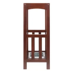 Rex Umbrella Stand With Metal Tray Walnut/Metal - Winsome -Baxton Studio Shop GUEST 1112a88f f6a1 484b 945d e66090278f5d