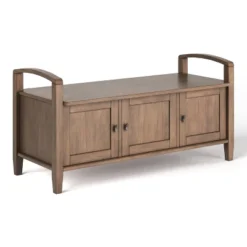 44" Norfolk Solid Wood Entryway Storage Bench - WyndenHall -Baxton Studio Shop GUEST 11297e3c ad19 4f87 8586 a5eb9c10ad09
