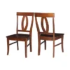 Set Of 2 Cosmo Verona Splat Back Chairs Espresso - International Concepts