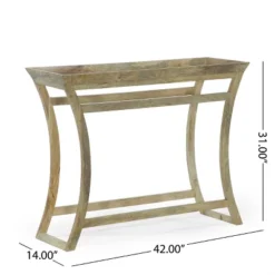 Meagher Rustic Handcrafted Mango Wood Console Table Natural - Christopher Knight Home -Baxton Studio Shop GUEST 11a441b5 7583 4513 919b f6b7a4827d4a
