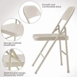 Whizmax 2-Pack Folding Chairs, 350lb Capacity Metal Frame, Portable Black Foldable Chairs For Indoor/Outdoor, Dining/Living Room & Office 10 Whizmax 2-Pack Folding Chairs, 350lb Capacity Metal Frame, Portable Black Foldable Chairs For Indoor/Outdoor, Dining/Living Room & Office -Baxton Studio Shop GUEST 11af7548 8a73 4c69 aab8 e1fdd969a53f