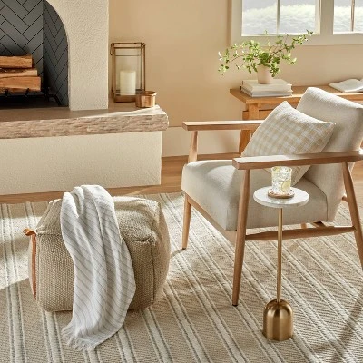 Marble Top Drink Side Table - Brass/White - Hearth & Hand™ With Magnolia 1 Marble Top Drink Side Table - Brass/White - Hearth & Hand™ With Magnolia