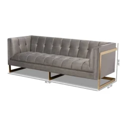 Ambra Velvet Sofa - Baxton Studio -Baxton Studio Shop GUEST 11eb148f 8fba 43e5 a68c b83310eba883