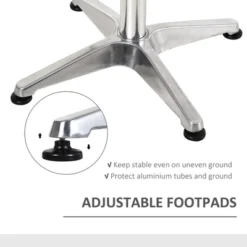 HOMCOM 24” Adjustable Square Stainless Steel Top Aluminum Standing Bistro Bar Table 11 HOMCOM 24” Adjustable Square Stainless Steel Top Aluminum Standing Bistro Bar Table -Baxton Studio Shop GUEST 12122c37 f204 46bd af9a 6d60629f2850