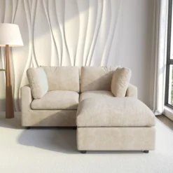 Cloud Couch Modular Sectional Sofa,67" L Shaped Couch, Convertible Wide Seater, 2 Seater+Ottoman For Living Room Set 29 Cloud Couch Modular Sectional Sofa,67" L Shaped Couch, Convertible Wide Seater, 2 Seater+Ottoman For Living Room Set -Baxton Studio Shop GUEST 12454125 3944 40cf a319 74e16cfb0e89