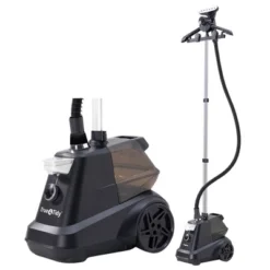 True & Tidy SX3 Industrial Garment Steamer With 3 Steam Settings And On/Off Pedal Black: 1800W, 90 Min Steam, 3L Tank -Baxton Studio Shop GUEST 12bb4867 d136 47cd 8a31 225b69b9c8bf