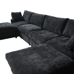 Cloud Couch Modular Sectional Sofa, 134" U Shaped Couch For Livingroom, Oversized Convertible Wide Seater With 2 Ottomans Living Room Set,Black 19 Cloud Couch Modular Sectional Sofa, 134" U Shaped Couch For Livingroom, Oversized Convertible Wide Seater With 2 Ottomans Living Room Set,Black -Baxton Studio Shop GUEST 132987a0 9a63 4337 a065 b1ca00a06875
